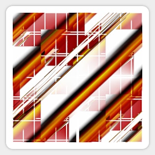 Red with stripes Sticker